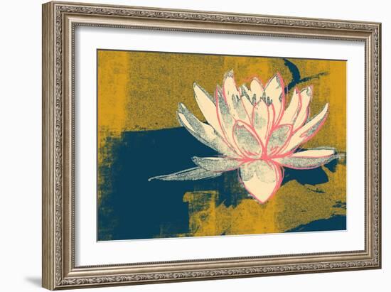 Lotus Pop (Mustard)-null-Framed Art Print