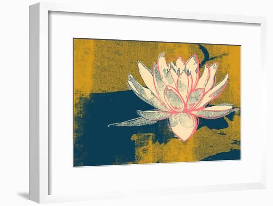 Lotus Pop (Mustard)-null-Framed Art Print