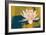 Lotus Pop (Mustard)-null-Framed Art Print