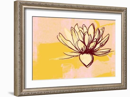 Lotus Pop (Yellow)-null-Framed Art Print