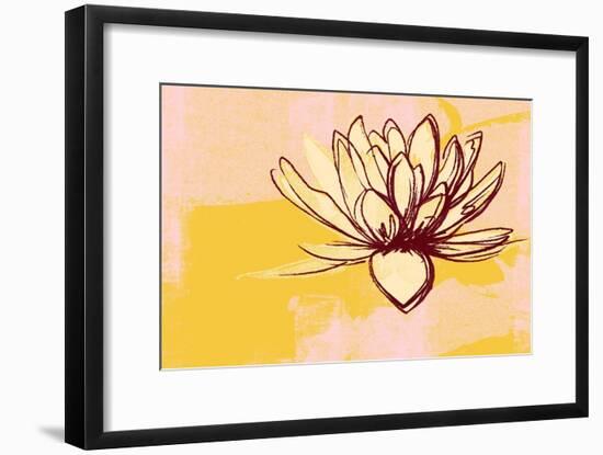 Lotus Pop (Yellow)-null-Framed Art Print