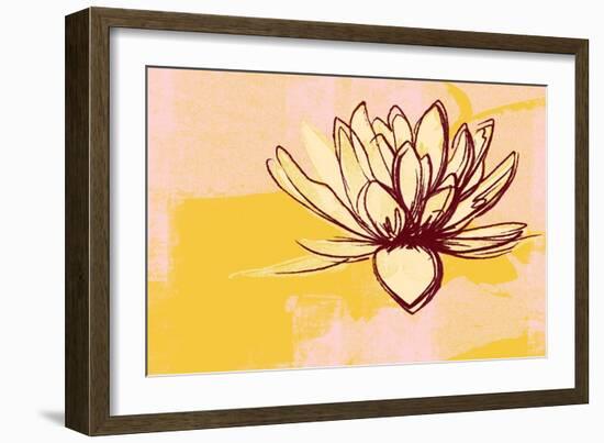 Lotus Pop (Yellow)-null-Framed Art Print