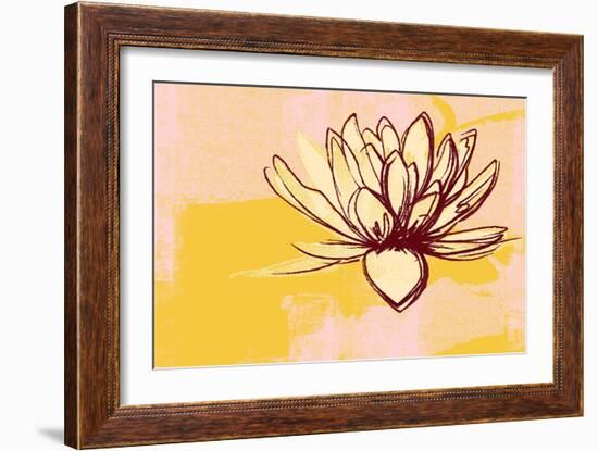 Lotus Pop (Yellow)-null-Framed Art Print