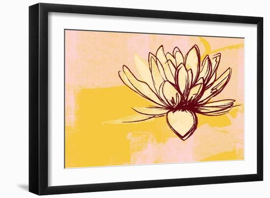 Lotus Pop (Yellow)-null-Framed Art Print