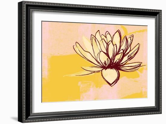 Lotus Pop (Yellow)--Framed Art Print