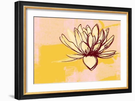 Lotus Pop (Yellow)-null-Framed Art Print