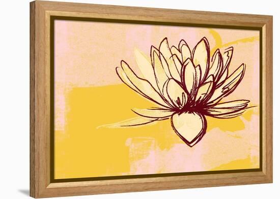 Lotus Pop (Yellow)-null-Framed Stretched Canvas