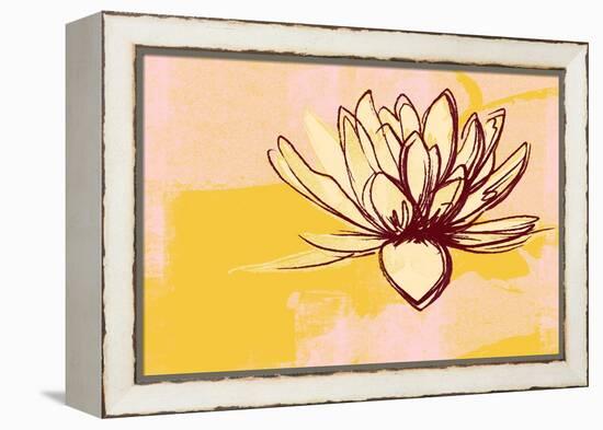 Lotus Pop (Yellow)-null-Framed Stretched Canvas