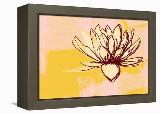 Lotus Pop (Yellow)-null-Framed Stretched Canvas