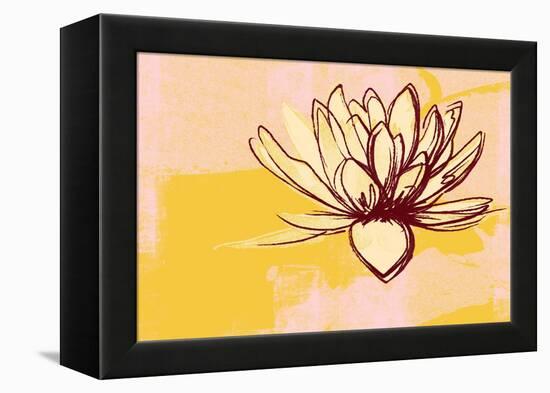 Lotus Pop (Yellow)-null-Framed Stretched Canvas