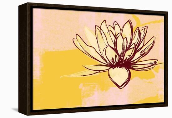 Lotus Pop (Yellow)-null-Framed Stretched Canvas