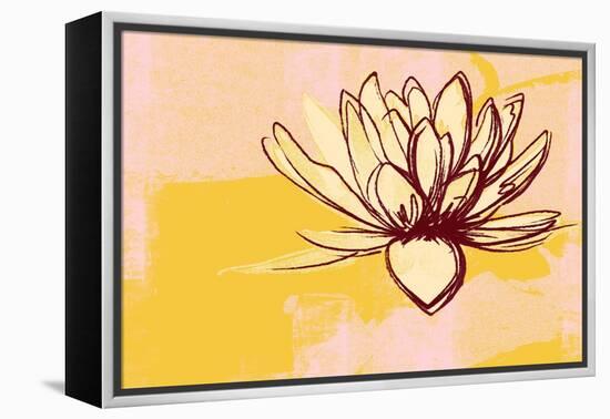 Lotus Pop (Yellow)-null-Framed Stretched Canvas