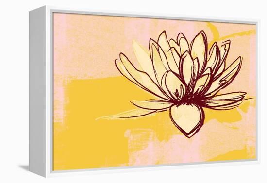 Lotus Pop (Yellow)-null-Framed Stretched Canvas