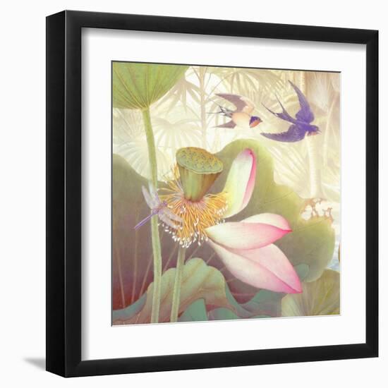 Lotus Sanctuary III-Steve Hunziker-Framed Art Print