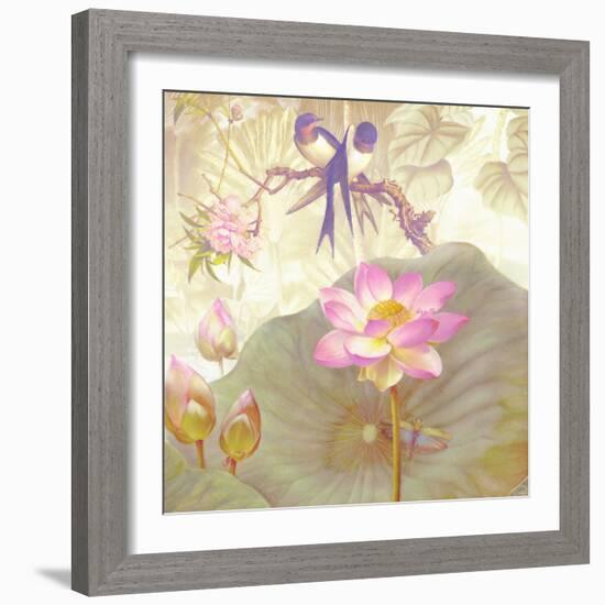 Lotus Sanctuary IV-Steve Hunziker-Framed Art Print