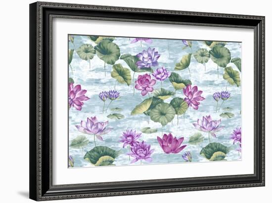 Lotus Stream Opal-Bill Jackson-Framed Giclee Print