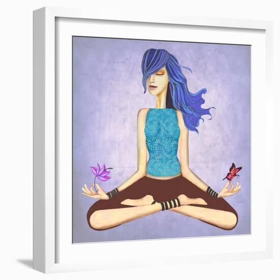 Lotus-Jami Goddess-Framed Art Print