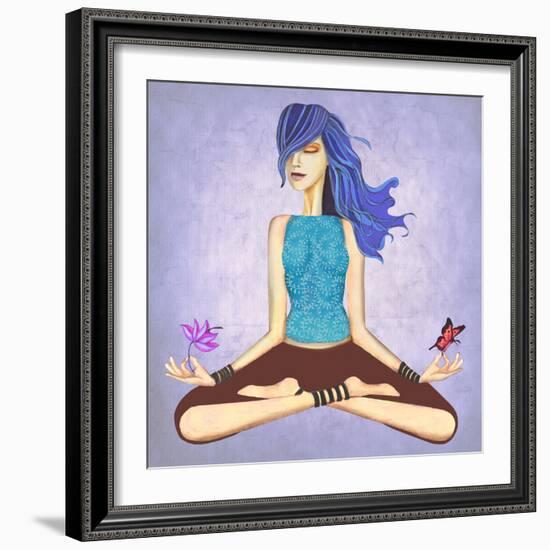 Lotus-Jami Goddess-Framed Art Print