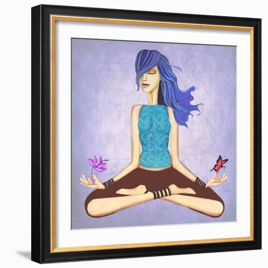 Lotus-Jami Goddess-Framed Art Print