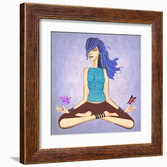 Lotus-Jami Goddess-Framed Art Print