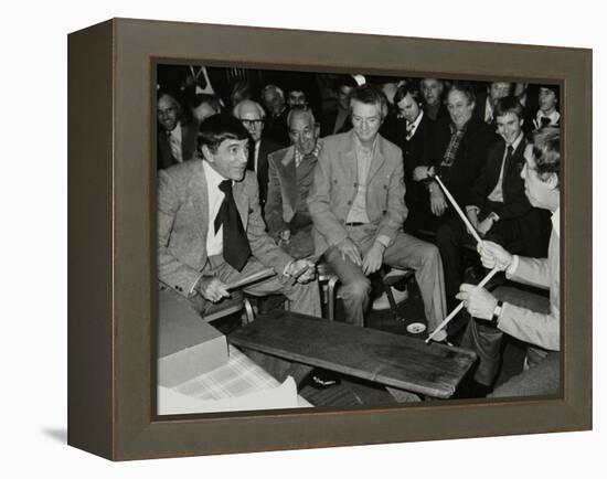 Louie Bellson and Buddy Rich at the International Drummers Association Meeting. London, 1978-Denis Williams-Framed Premier Image Canvas