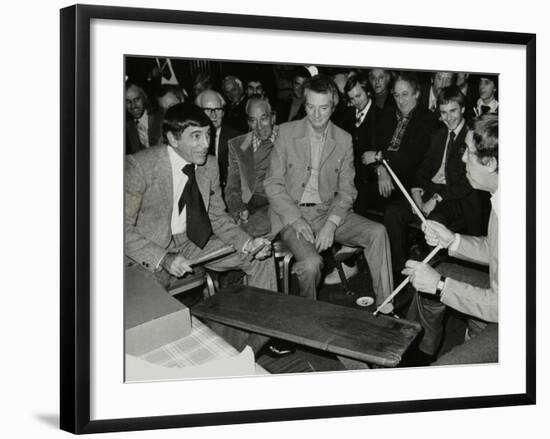 Louie Bellson and Buddy Rich at the International Drummers Association Meeting. London, 1978-Denis Williams-Framed Photographic Print