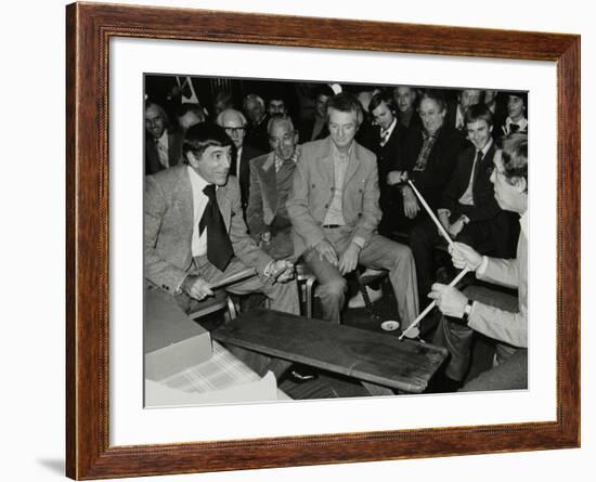 Louie Bellson and Buddy Rich at the International Drummers Association Meeting. London, 1978-Denis Williams-Framed Photographic Print