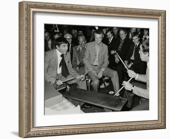 Louie Bellson and Buddy Rich at the International Drummers Association Meeting. London, 1978-Denis Williams-Framed Photographic Print