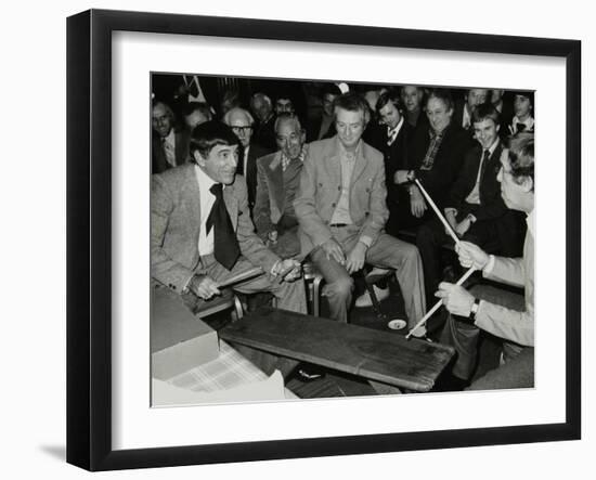 Louie Bellson and Buddy Rich at the International Drummers Association Meeting. London, 1978-Denis Williams-Framed Photographic Print