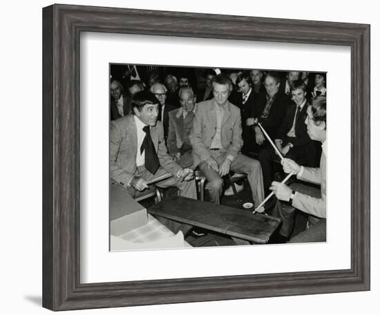 Louie Bellson and Buddy Rich at the International Drummers Association Meeting. London, 1978-Denis Williams-Framed Photographic Print