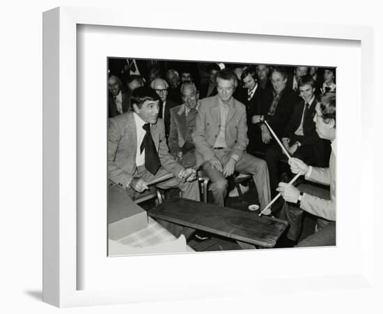 Louie Bellson and Buddy Rich at the International Drummers Association Meeting. London, 1978-Denis Williams-Framed Photographic Print