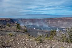 View of the Caldera of the Kilauea Volcano, the Most Active of the Five Volcanoes that Form Hawaii-LouieLea-Mounted Photographic Print