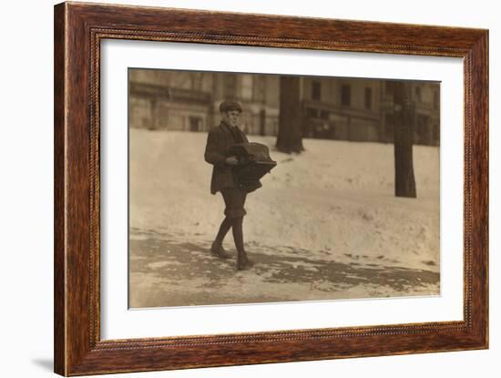 Louis A. Caulfield, Aged 16-Lewis Wickes Hine-Framed Photographic Print