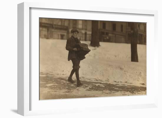 Louis A. Caulfield, Aged 16-Lewis Wickes Hine-Framed Photographic Print