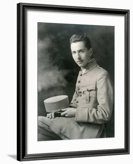 Louis Aragon in Uniform-null-Framed Giclee Print