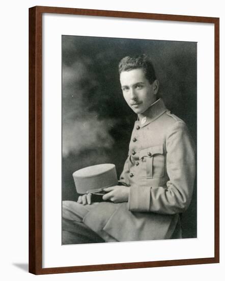 Louis Aragon in Uniform-null-Framed Giclee Print