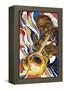 Louis Armstrong: Collage-Shen-Framed Stretched Canvas