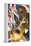 Louis Armstrong: Collage-Shen-Framed Stretched Canvas