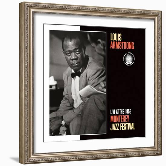 Louis Armstrong, Live at the 1958 Monterey Jazz Fest--Framed Art Print