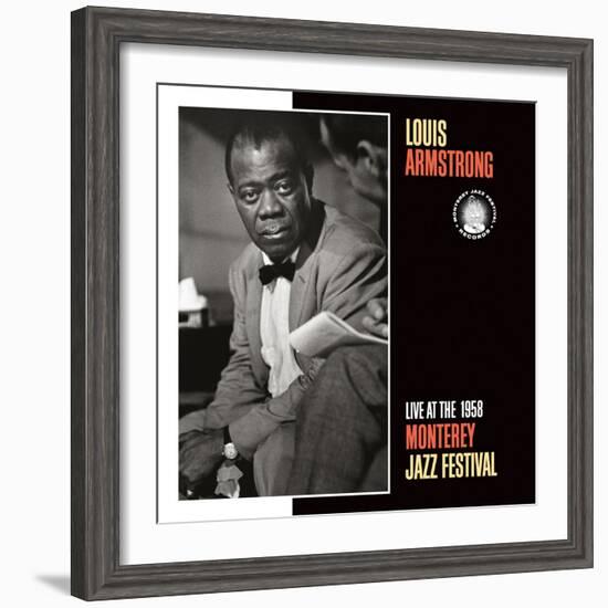 Louis Armstrong, Live at the 1958 Monterey Jazz Fest--Framed Art Print