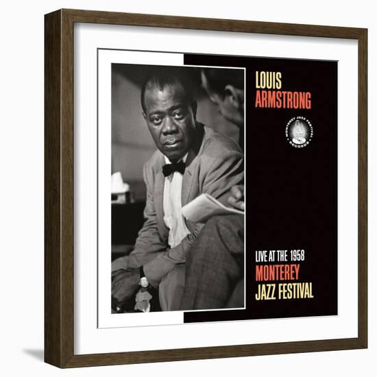 Louis Armstrong, Live at the 1958 Monterey Jazz Fest--Framed Art Print