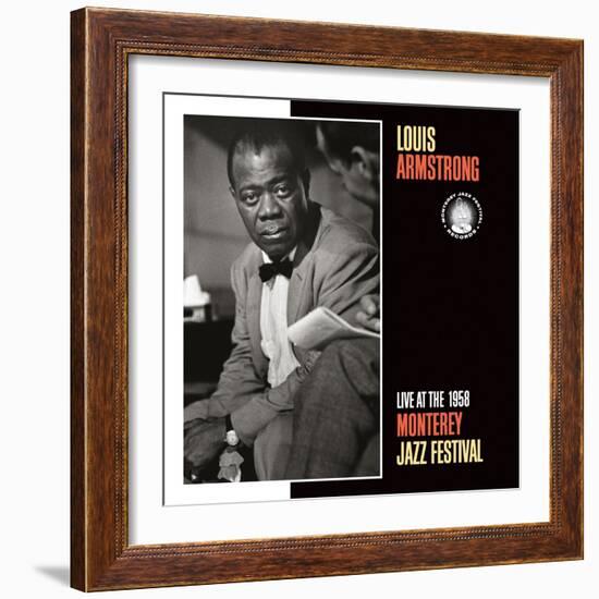 Louis Armstrong, Live at the 1958 Monterey Jazz Fest-null-Framed Art Print