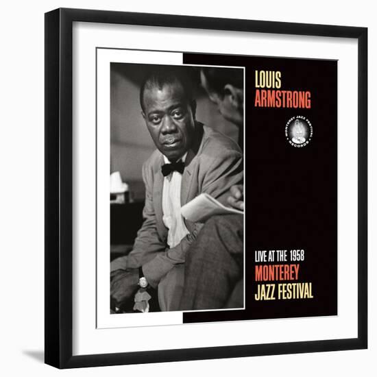 Louis Armstrong, Live at the 1958 Monterey Jazz Fest--Framed Art Print