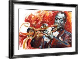 Louis Armstrong: What a Wonderful World-Shen-Framed Art Print