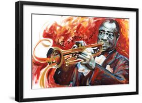 Louis Armstrong: What a Wonderful World-Shen-Framed Art Print