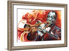Louis Armstrong: What a Wonderful World-Shen-Framed Art Print
