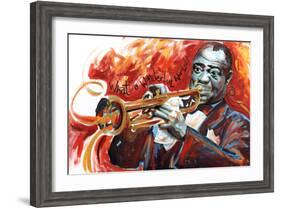 Louis Armstrong: What a Wonderful World-Shen-Framed Art Print
