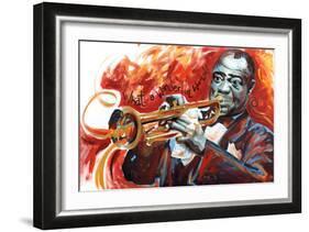 Louis Armstrong: What a Wonderful World-Shen-Framed Art Print