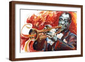 Louis Armstrong: What a Wonderful World-Shen-Framed Art Print