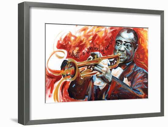 Louis Armstrong: What a Wonderful World-Shen-Framed Art Print